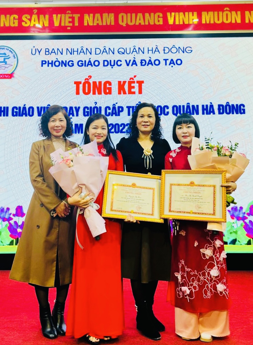 CHÚC MỪNG CÁC CÔ GIÁO TRƯỜNG TIỂU HỌC TRẦN ĐĂNG NINH HOÀN THÀNH TIẾT THI GIÁO VIÊN DẠY GIỎI CẤP QUẬN NĂM HỌC 2022 - 2023.