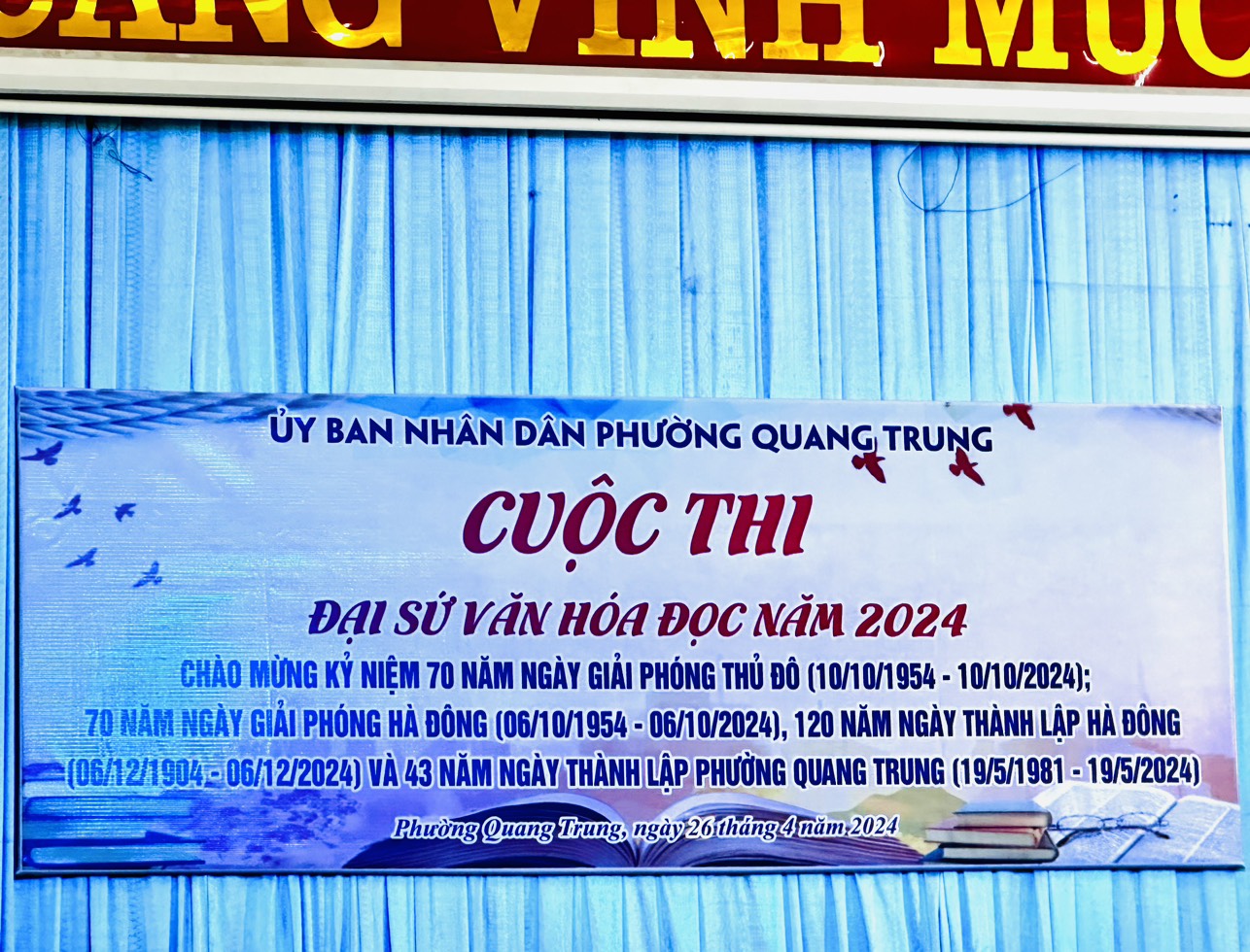 CUỘC THI ĐẠI SỨ VĂN HÓA ĐỌC NĂM 2024